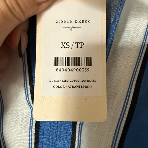 DÔEN Gisele Dress Tunic in Atrani Stripe Linen XS Coachella - Picture 7 of 8